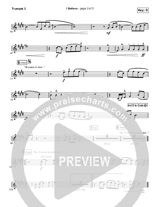 I Believe Trumpet 3 (Phil Wickham)