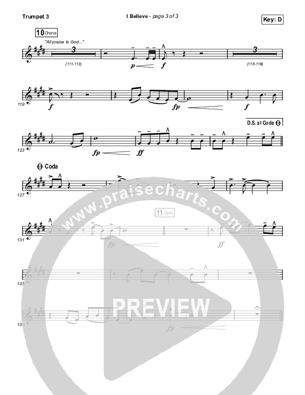 I Believe Trumpet 3 (Phil Wickham)