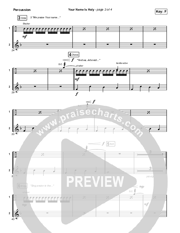 Your Name Is Holy Percussion (Phil Wickham)