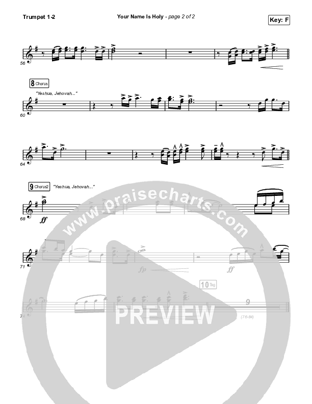 Your Name Is Holy Trumpet 1,2 (Phil Wickham)