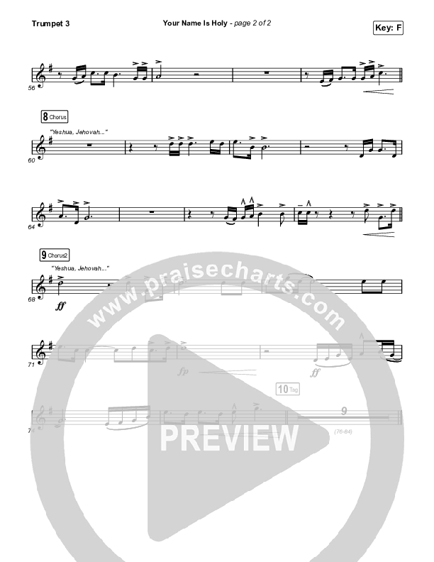 Your Name Is Holy Trumpet 3 (Phil Wickham)