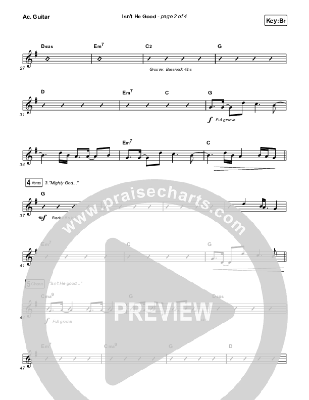 Isn't He Good Acoustic Guitar (Phil Wickham)