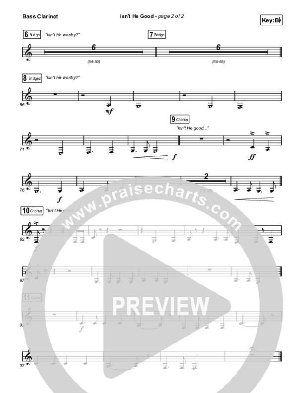 Isn't He Good Bass Clarinet (Phil Wickham)