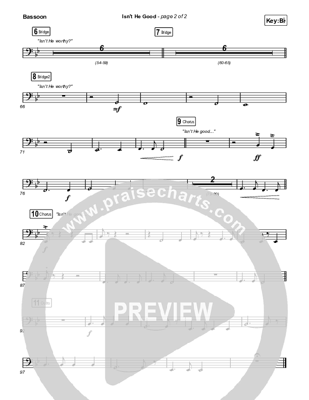 Isn't He Good Bassoon (Phil Wickham)