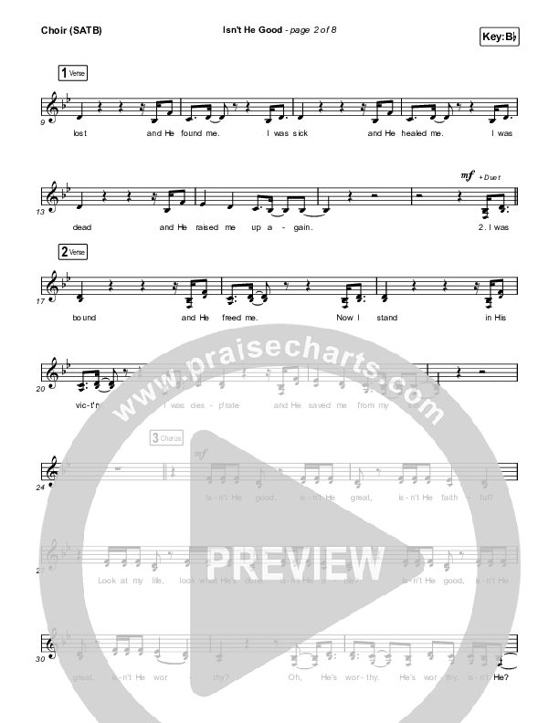 Isn't He Good Choir Sheet (SATB) (Phil Wickham)