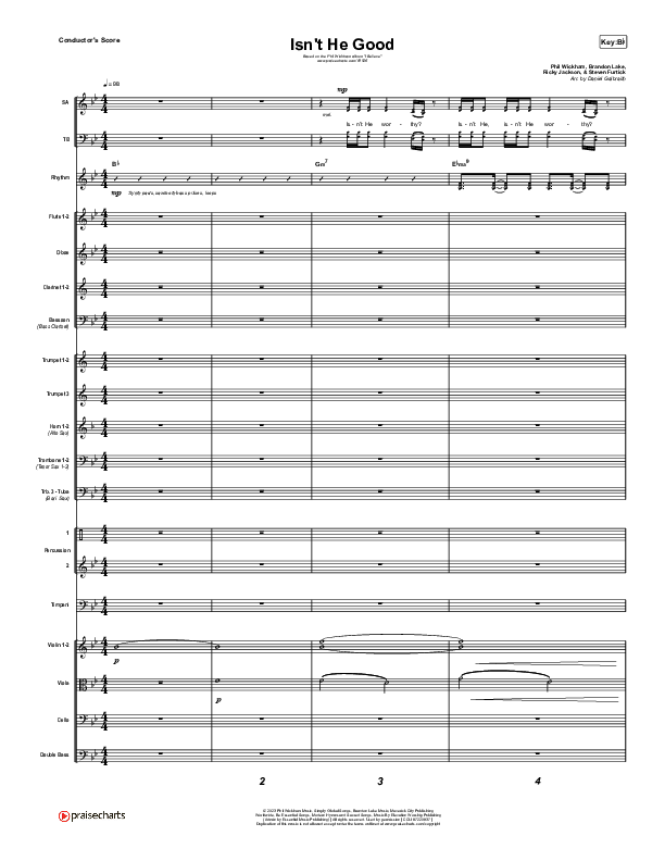 Isn't He Good Conductor's Score (Phil Wickham)