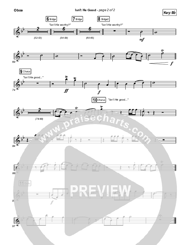 Isn't He Good Oboe (Phil Wickham)