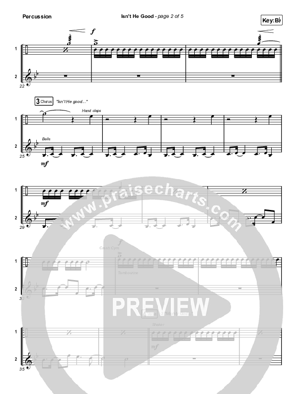 Isn't He Good Percussion (Phil Wickham)