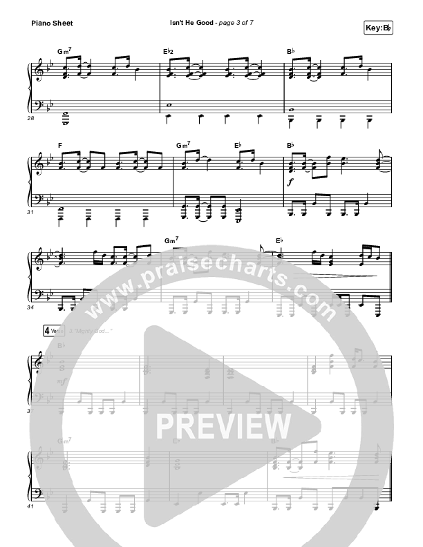 Isn't He Good Piano Sheet (Phil Wickham)