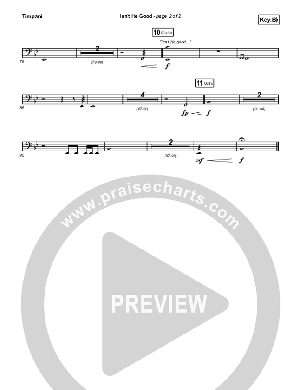 Isn't He Good Timpani (Phil Wickham)