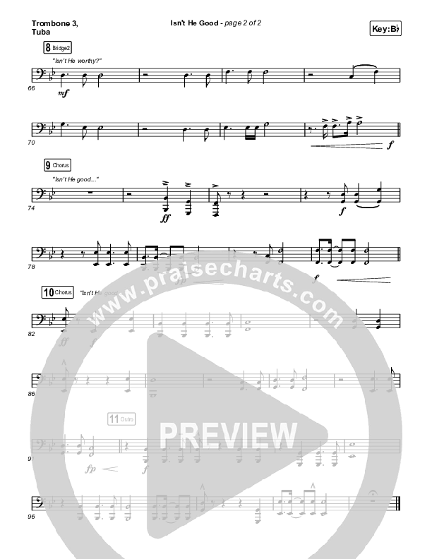 Isn't He Good Trombone 3/Tuba (Phil Wickham)