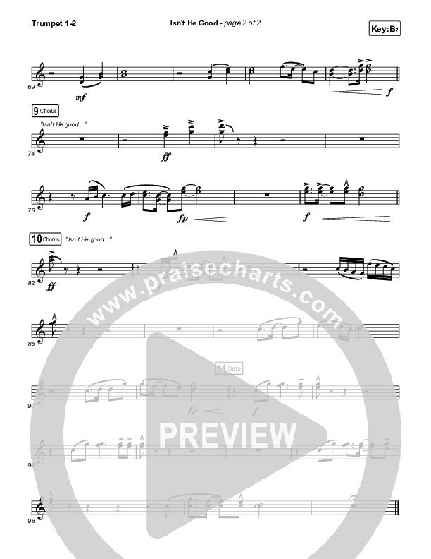 Isn't He Good Trumpet 1,2 (Phil Wickham)