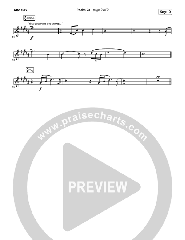 Psalm 23 Alto Sax (Phil Wickham / Tiffany Hudson)
