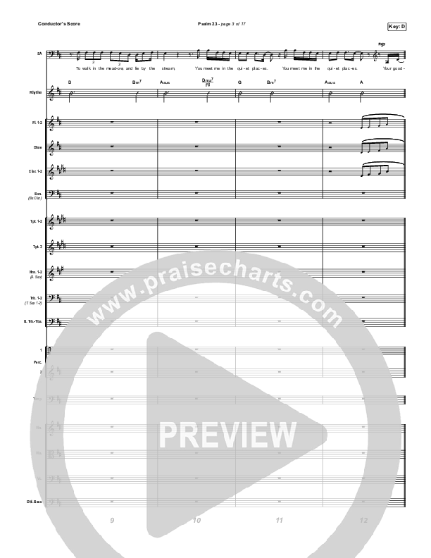 Psalm 23 Conductor's Score (Phil Wickham / Tiffany Hudson)