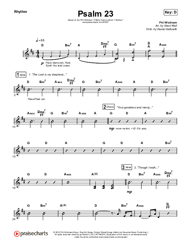 Psalm 23 Rhythm Pack (Phil Wickham / Tiffany Hudson)