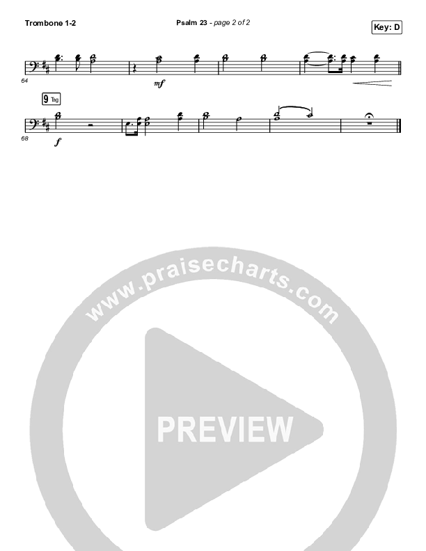 Psalm 23 Trombone 1,2 (Phil Wickham / Tiffany Hudson)
