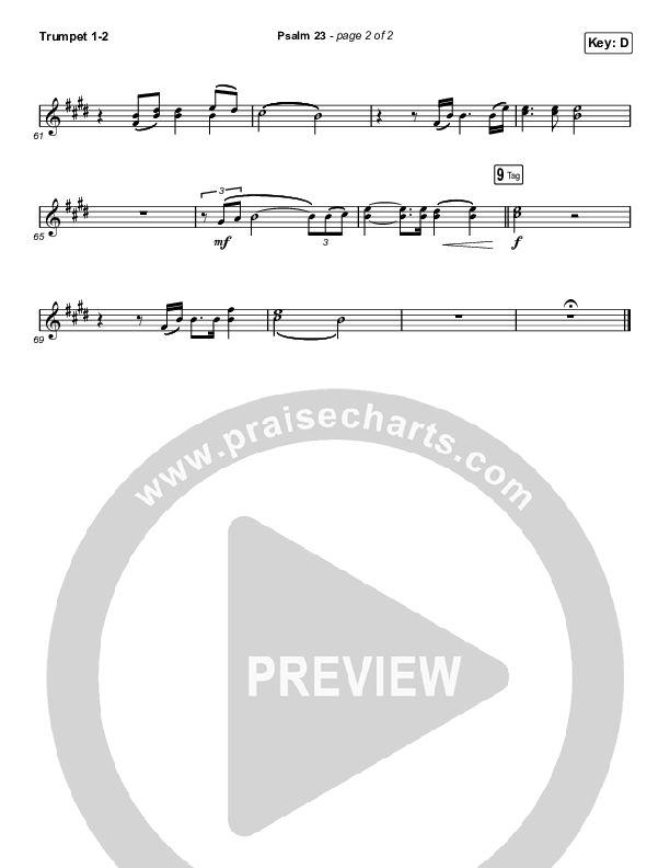 Psalm 23 Trumpet 1,2 (Phil Wickham / Tiffany Hudson)