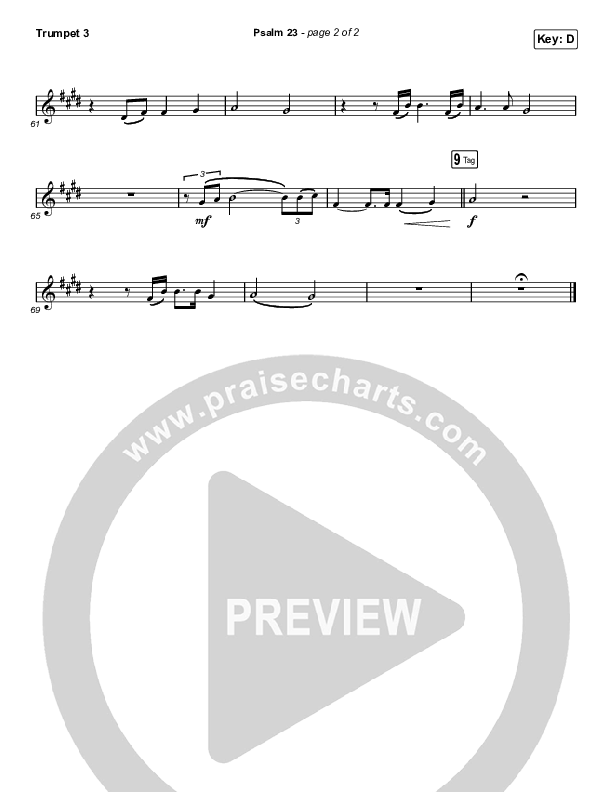 Psalm 23 Trumpet 3 (Phil Wickham / Tiffany Hudson)