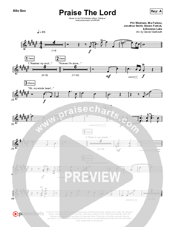 Praise The Lord Sax Pack (Phil Wickham)