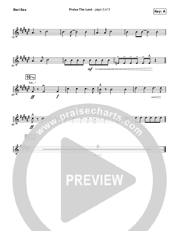 Praise The Lord Bari Sax (Phil Wickham)