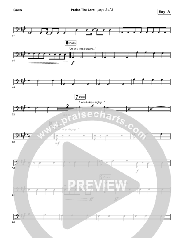 Praise The Lord Cello (Phil Wickham)