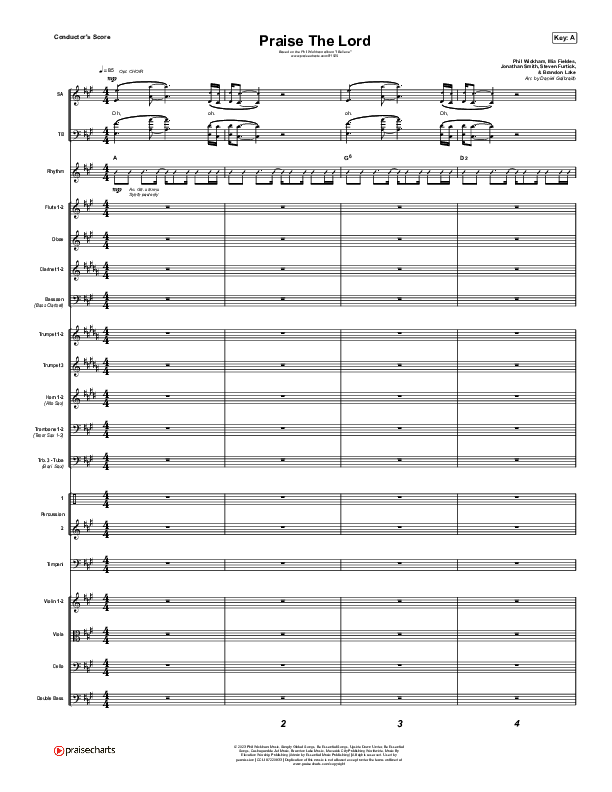 Praise The Lord Conductor's Score (Phil Wickham)
