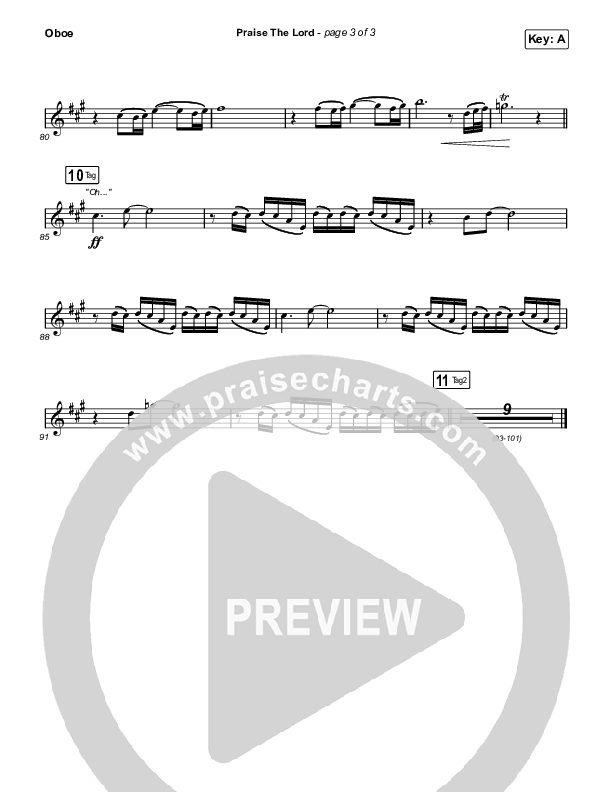 Praise The Lord Oboe (Phil Wickham)