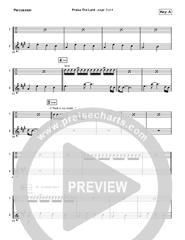 Praise The Lord Percussion (Phil Wickham)