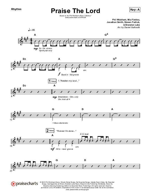 Praise The Lord Rhythm Pack (Phil Wickham)