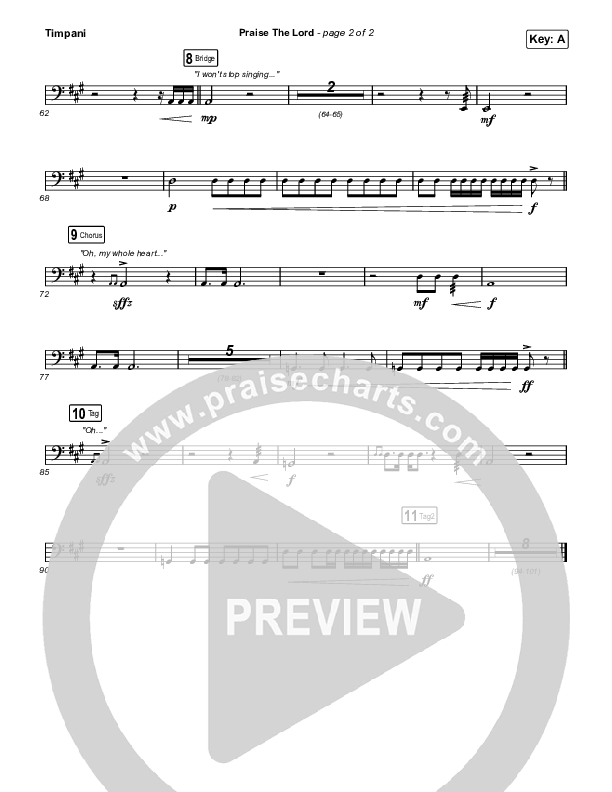 Praise The Lord Timpani (Phil Wickham)