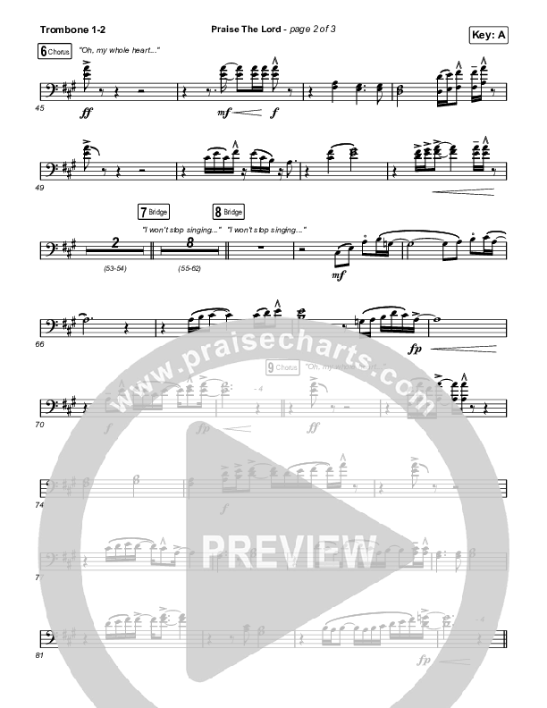 Praise The Lord Trombone 1,2 (Phil Wickham)