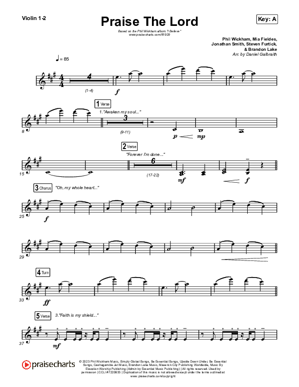 Praise The Lord String Pack (Phil Wickham)