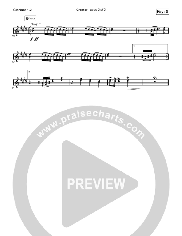 Creator Clarinet 1,2 (Phil Wickham)