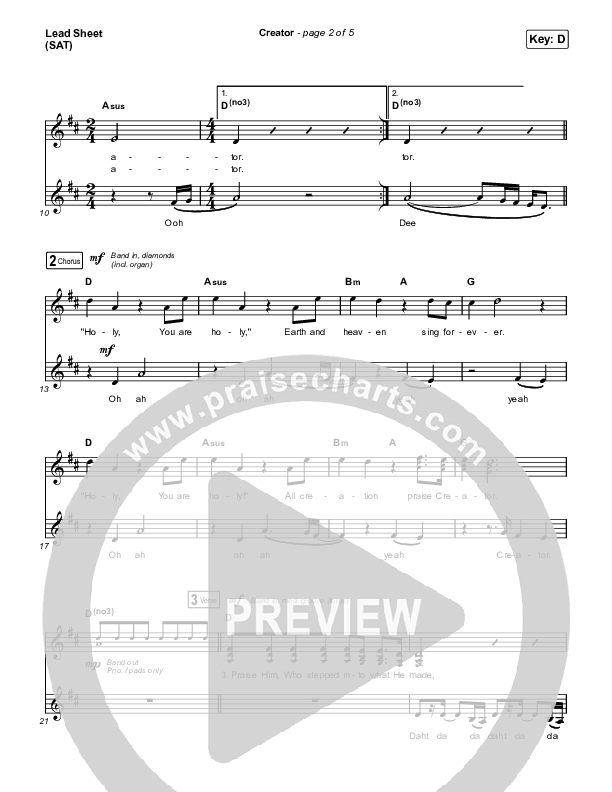 Creator Lead Sheet (SAT) (Phil Wickham)