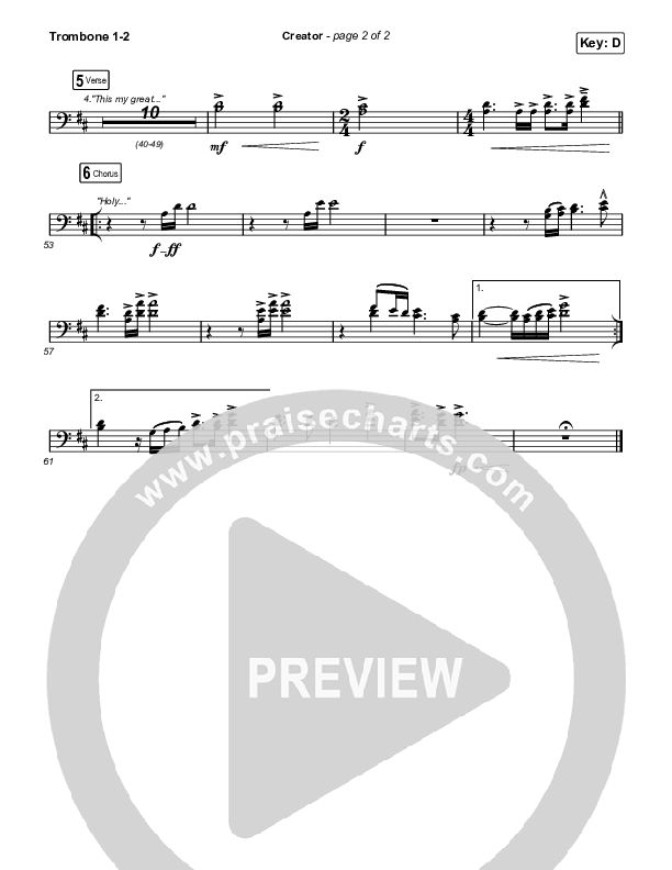 Creator Trombone 1,2 (Phil Wickham)