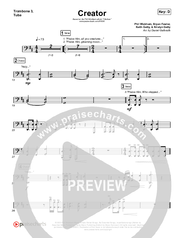 Creator Trombone 1,2 (Phil Wickham)