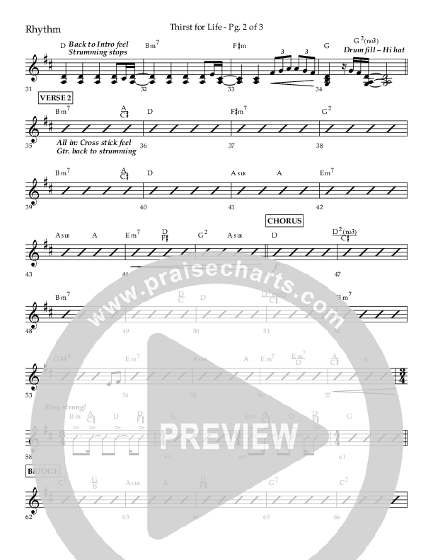 Thirst For Life (Choral Anthem SATB) Lead Melody & Rhythm (Lifeway Choral / Arr. David Wise / Orch. David Shipps)