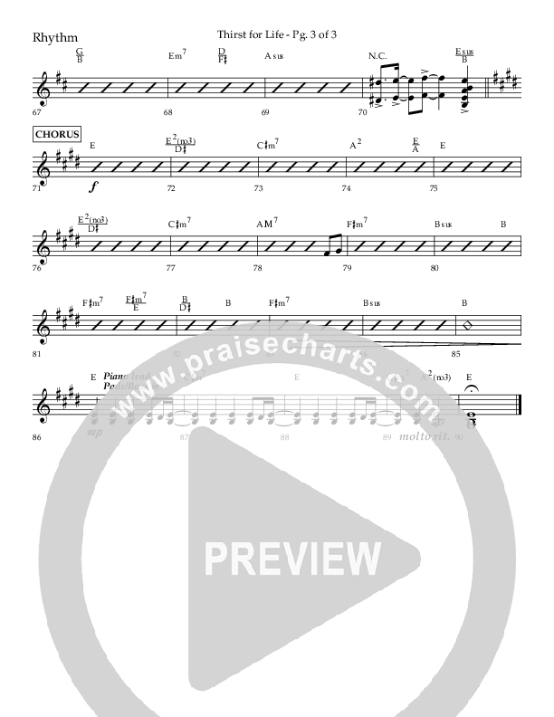 Thirst For Life (Choral Anthem SATB) Lead Melody & Rhythm (Lifeway Choral / Arr. David Wise / Orch. David Shipps)