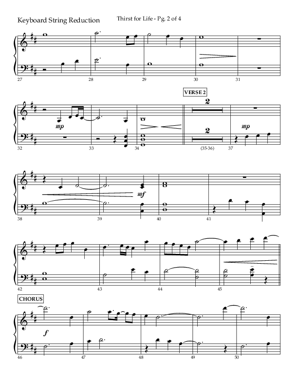 Thirst For Life (Choral Anthem SATB) String Reduction (Lifeway Choral / Arr. David Wise / Orch. David Shipps)