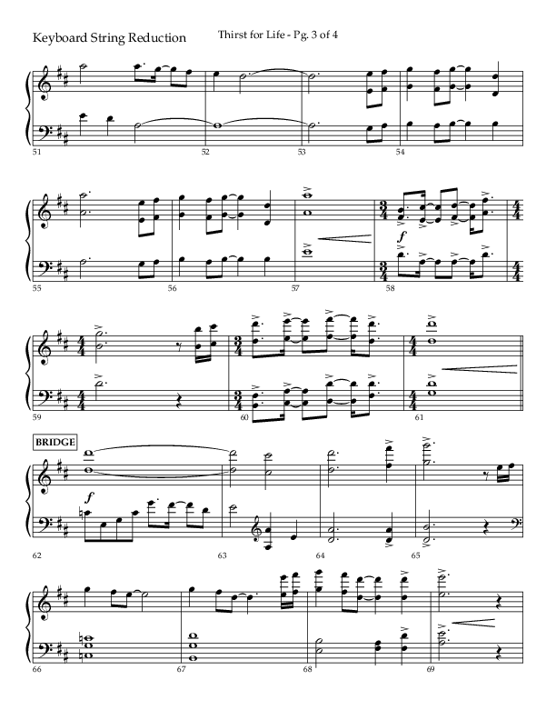 Thirst For Life (Choral Anthem SATB) String Reduction (Lifeway Choral / Arr. David Wise / Orch. David Shipps)