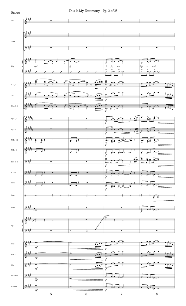 This Is My Testimony with I Love To Tell The Story (Choral Anthem SATB) Orchestration (Lifeway Choral / Arr. Bradley Knight)
