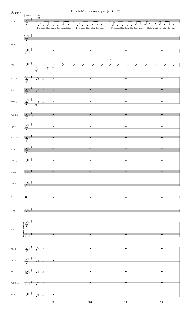 This Is My Testimony with I Love To Tell The Story (Choral Anthem SATB) Orchestration (Lifeway Choral / Arr. Bradley Knight)