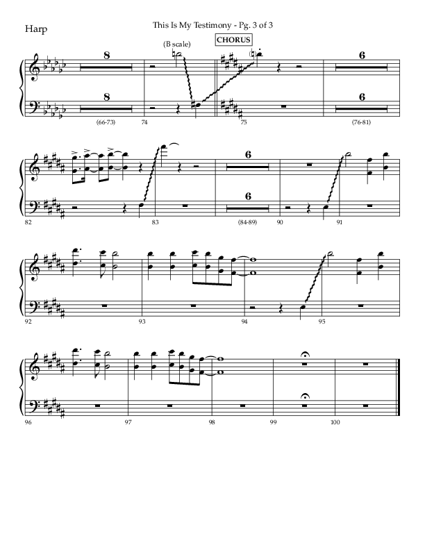 This Is My Testimony with I Love To Tell The Story (Choral Anthem SATB) Harp (Lifeway Choral / Arr. Bradley Knight)
