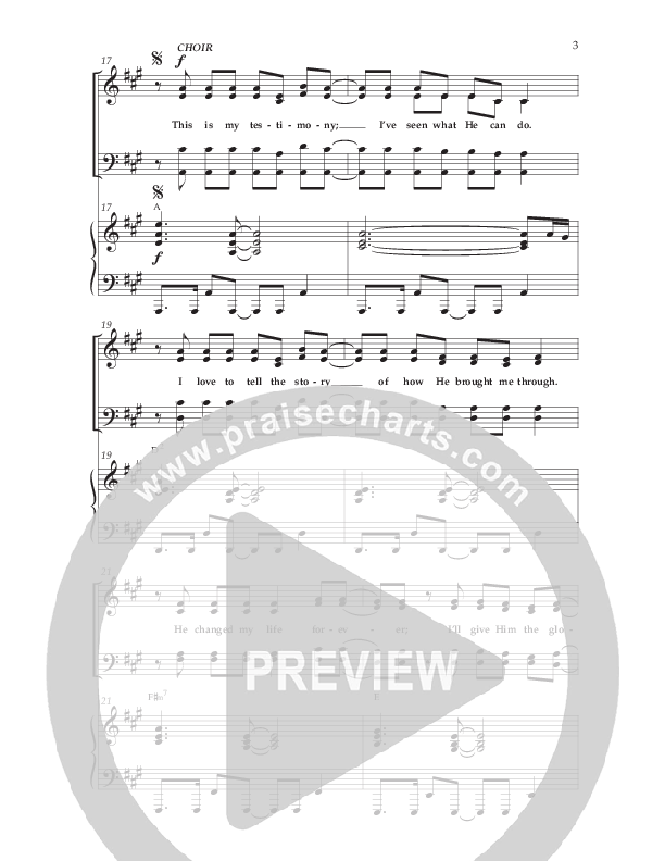 This Is My Testimony with I Love To Tell The Story (Choral Anthem SATB) Anthem (SATB/Piano) (Lifeway Choral / Arr. Bradley Knight)