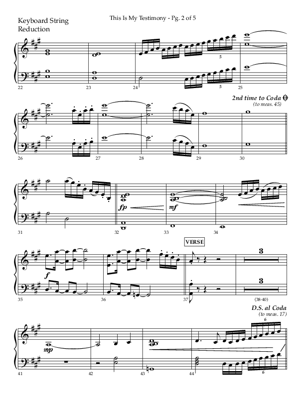 This Is My Testimony with I Love To Tell The Story (Choral Anthem SATB) String Reduction (Lifeway Choral / Arr. Bradley Knight)