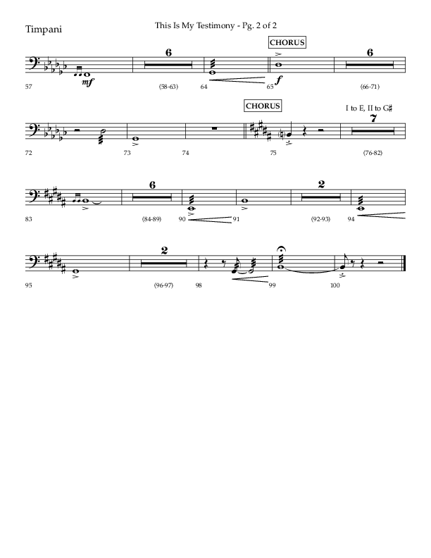 This Is My Testimony with I Love To Tell The Story (Choral Anthem SATB) Timpani (Lifeway Choral / Arr. Bradley Knight)