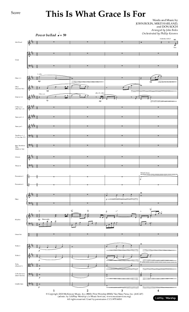 This Is What Grace Is For (Choral Anthem SATB) Orchestration (Lifeway Choral / Arr. John Bolin / Orch. Phillip Keveren)