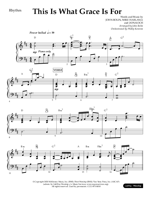 This Is What Grace Is For (Choral Anthem SATB) Lead Melody & Rhythm (Lifeway Choral / Arr. John Bolin / Orch. Phillip Keveren)
