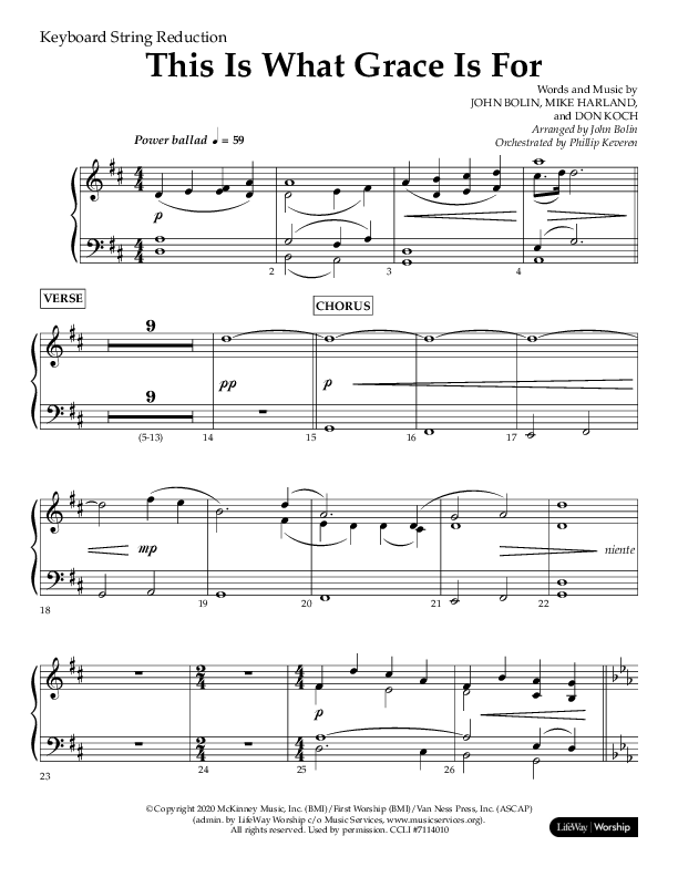 This Is What Grace Is For (Choral Anthem SATB) String Reduction (Lifeway Choral / Arr. John Bolin / Orch. Phillip Keveren)