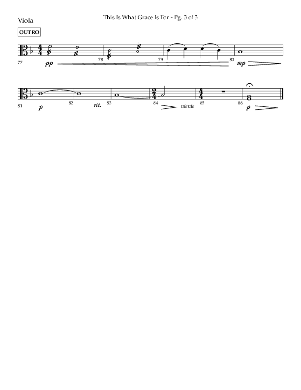 This Is What Grace Is For (Choral Anthem SATB) Viola (Lifeway Choral / Arr. John Bolin / Orch. Phillip Keveren)